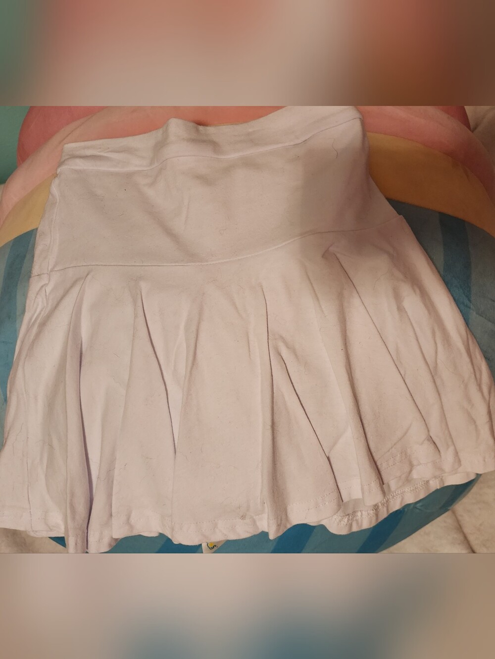 White Pleated Cheer Golf Tennis Skirt
